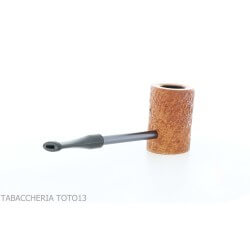 Compass poker shape pipe in light rusticated briar stand up shape